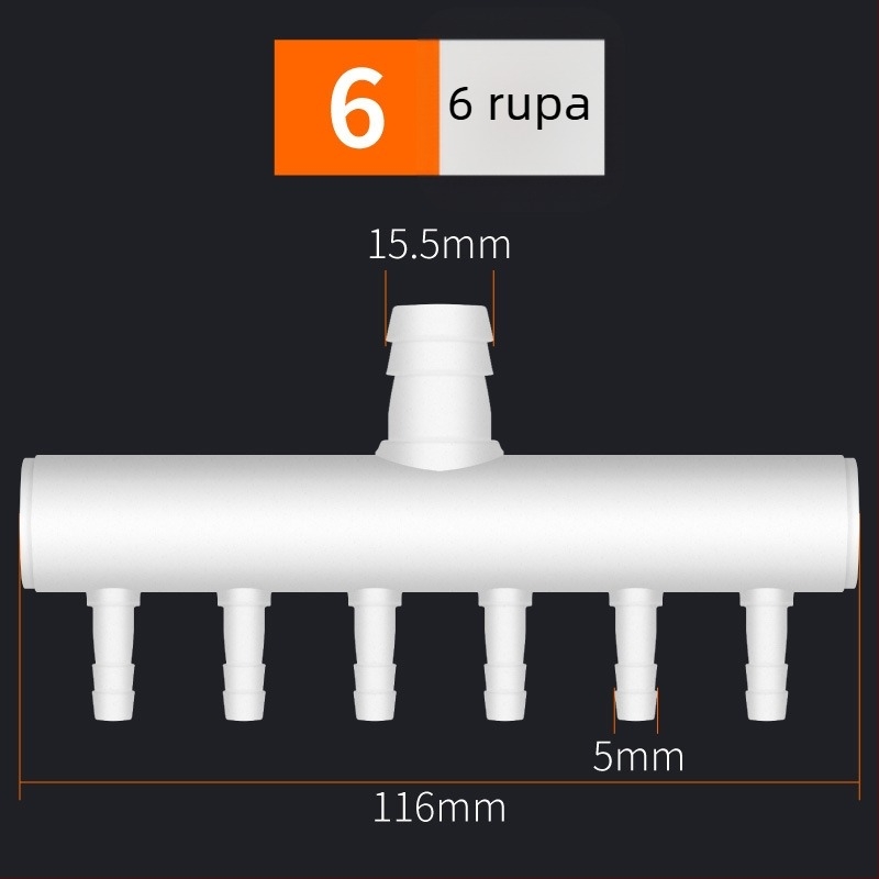 Plastični razdjelnik zraka za akvarij i ribnjak za aeraciju — AquaBlue/Lanbao, 0,1 kg