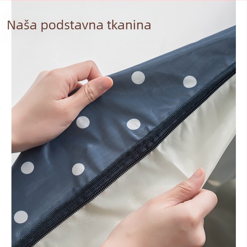 Kubasta torba za skladištenje deke i odjeće – Oxford plat, višenamjenski organizator za putovanja i spavaću sobu, za deke i odjeću, moderan minimalistički stil