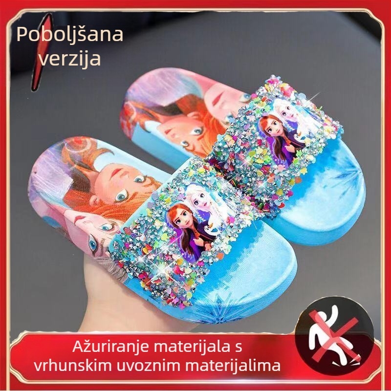 Dječje flip-flopice u princeskom stilu, EVA gornji dio i EVA potplat, protuklizne