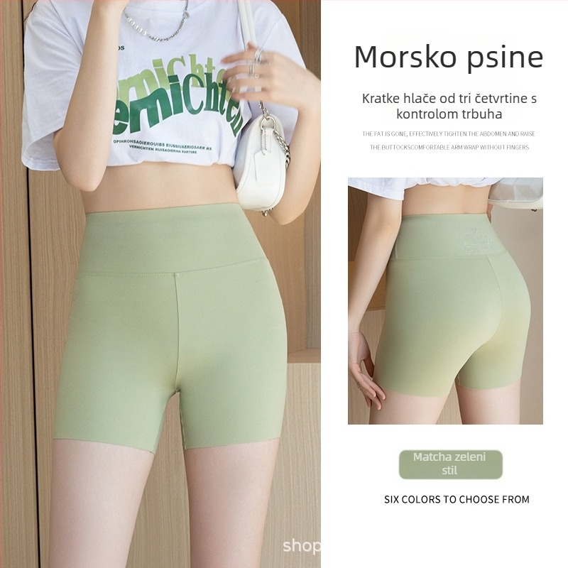 Ženske joga legice s visokim pojasom, kontrola trbuha, podizanje zadnjice, smjesa poliester-spandeks