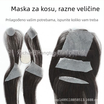 Biološki flaster za ožiljke na vlasištu – ljudska kosa, ručna izrada, može se bojiti