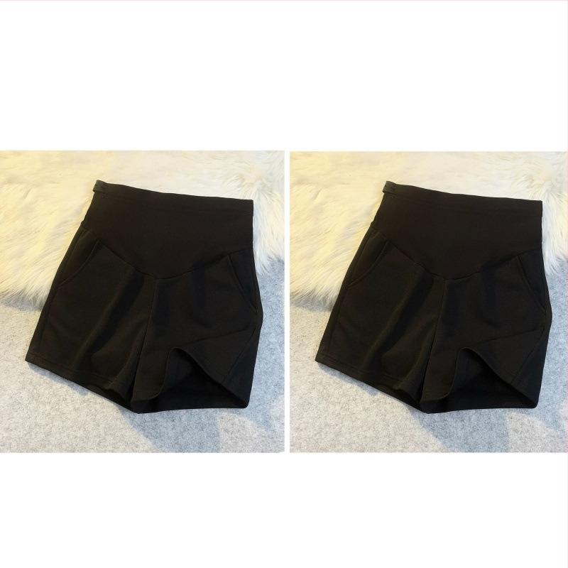 Trudničke šortse s podrškom za trbuh, lagani poliester, ljetna upotreba (Poliester, lagan, neelastičan)