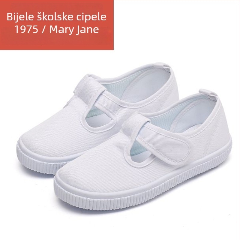 Dječje platnene tenisice s Velcro zatvaračem, platneni gornji dio, plastična đon, protuklizne i apsorpcija udaraca