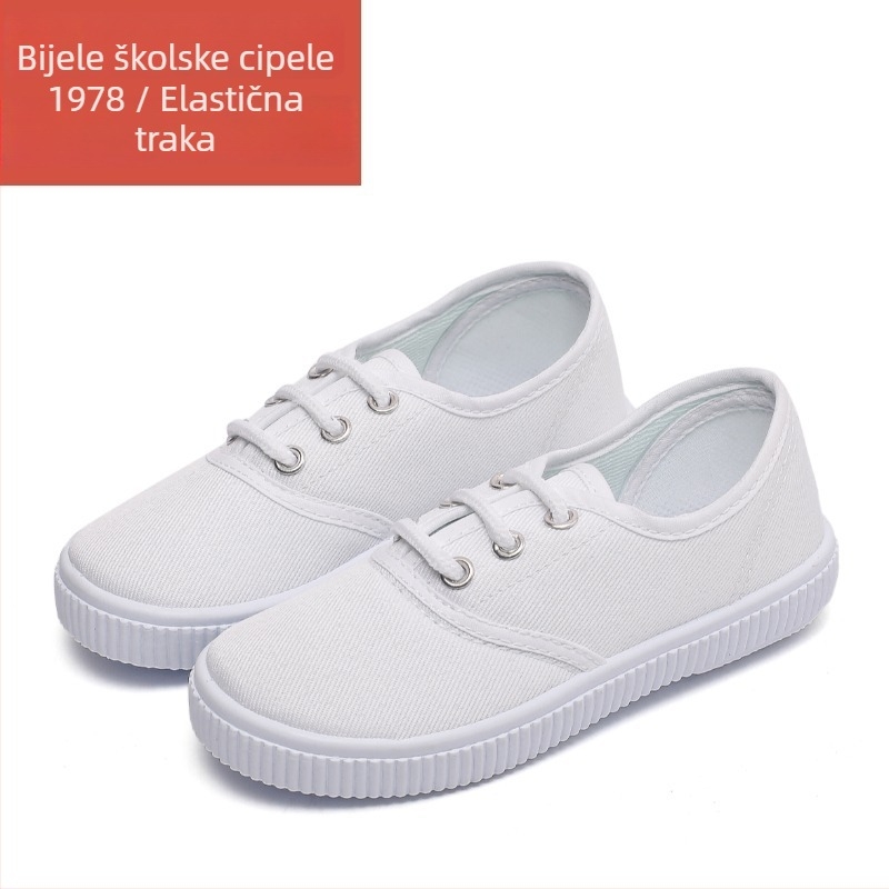 Dječje platnene tenisice s Velcro zatvaračem, platneni gornji dio, plastična đon, protuklizne i apsorpcija udaraca