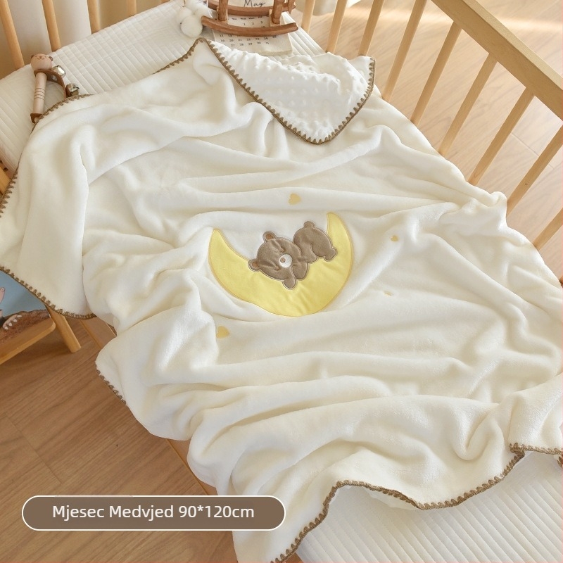 Dječja deka od mliječnog velura, INS stil, zimska upotreba, za novorođenčad i djecu do 6 godina, 300–500 g