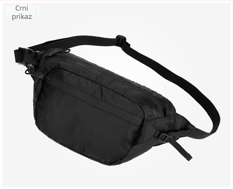 Muška torbica oko pojasa, sklopiva za planinarenje, najlon, vodootporna, ultra lagana, protiv krađe, proširiva