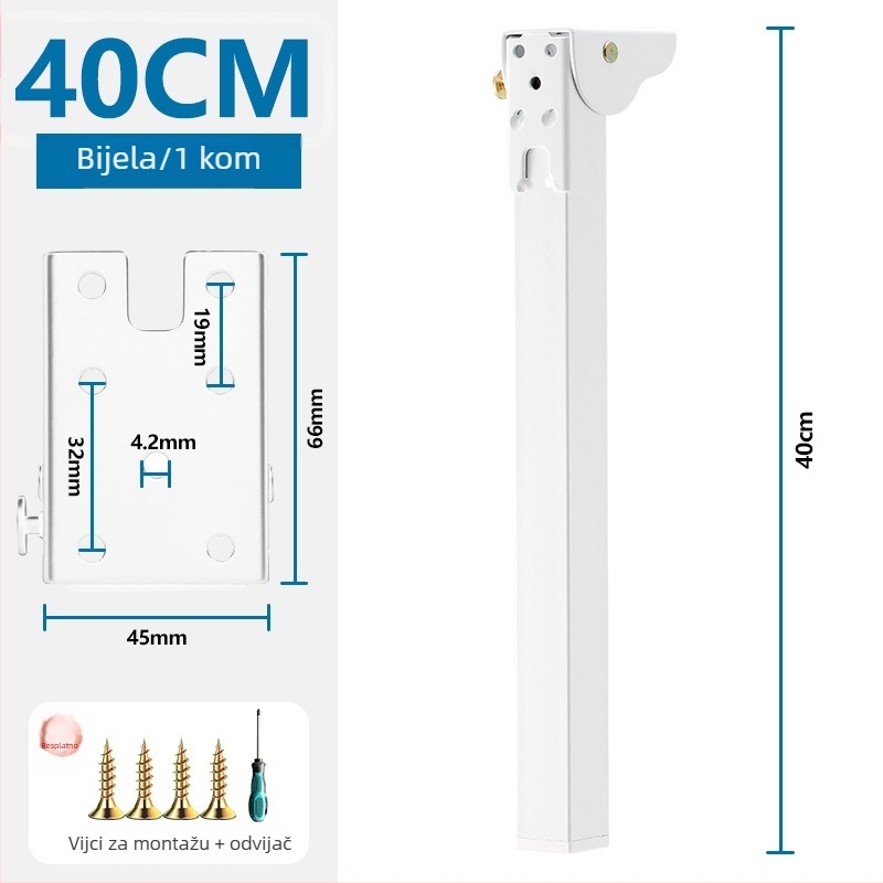 Sklopive metalne noge stola – moderan jednostavan dizajn, pogodne za uredske stolove, krevete i kamp stolove