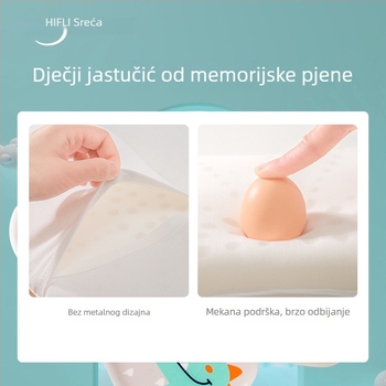 Dječja jastučnica za vrat, prozračna, karikaturalni stil, poliesterska vlakna, pogodna za novorođenčad (0–1 godina)