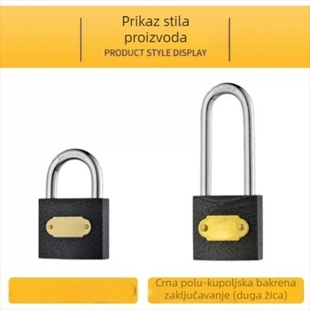 Sigurnosni katanc za ormar u studentskom domu, metalno tijelo, za vrata i brojilo, moderan minimalistički stil, ovlaštena privatna marka