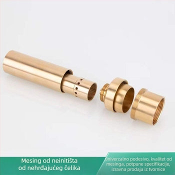 Suhi fontan za vrt od mjedi i nehrđajućeg čelika, Jade stup, za vodeni krajolik i ribnjak, mlaz s jednim otvorom