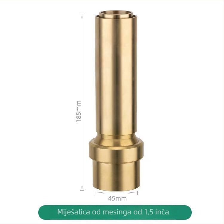 Suhi fontan za vrt od mjedi i nehrđajućeg čelika, Jade stup, za vodeni krajolik i ribnjak, mlaz s jednim otvorom