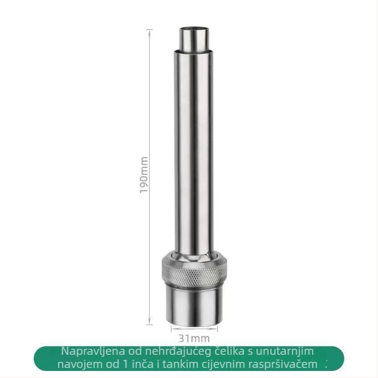 Suhi fontan za vrt od mjedi i nehrđajućeg čelika, Jade stup, za vodeni krajolik i ribnjak, mlaz s jednim otvorom