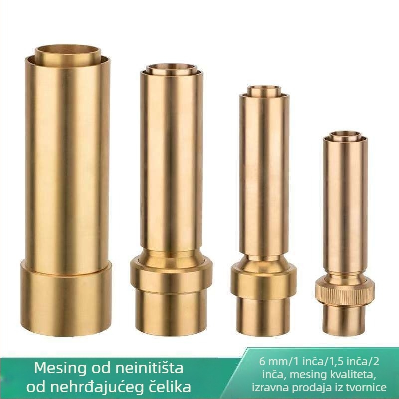 Suhi fontan za vrt od mjedi i nehrđajućeg čelika, Jade stup, za vodeni krajolik i ribnjak, mlaz s jednim otvorom