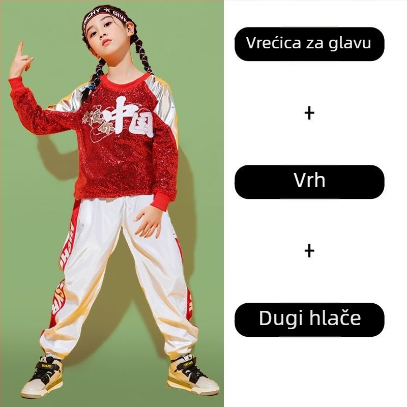 Unisex dječji kostim za ulični ples – Plain Cloth materijal, proljeće 2025 izdanje, oznaka na vratu, marka Lixian Strength Factory