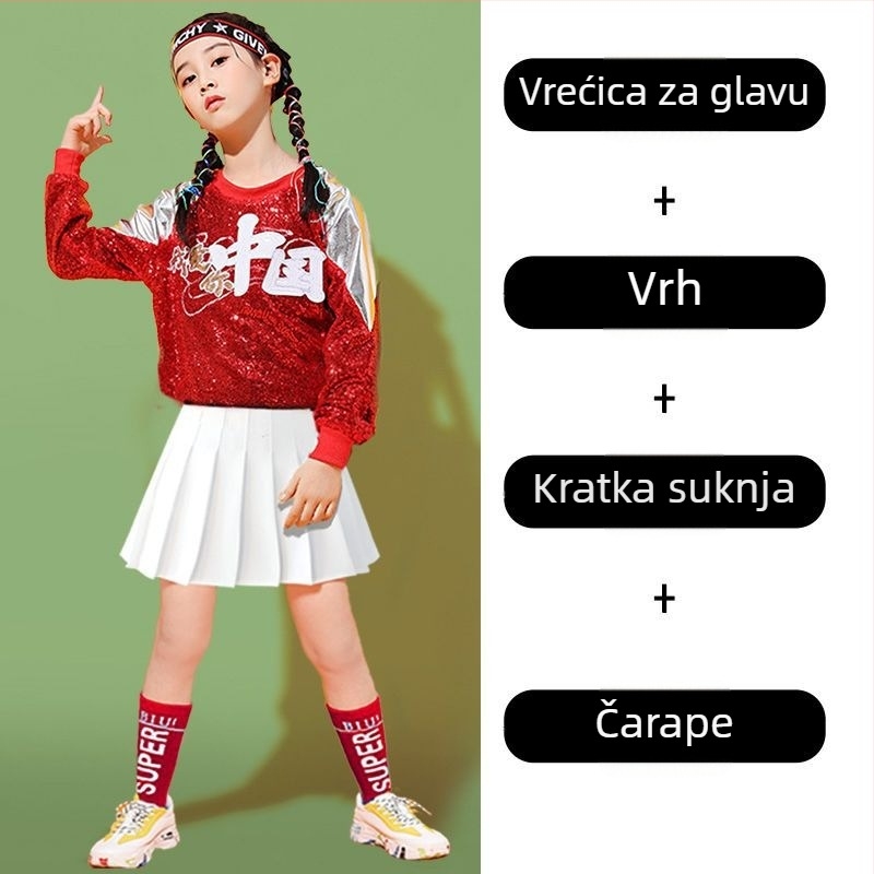 Unisex dječji kostim za ulični ples – Plain Cloth materijal, proljeće 2025 izdanje, oznaka na vratu, marka Lixian Strength Factory