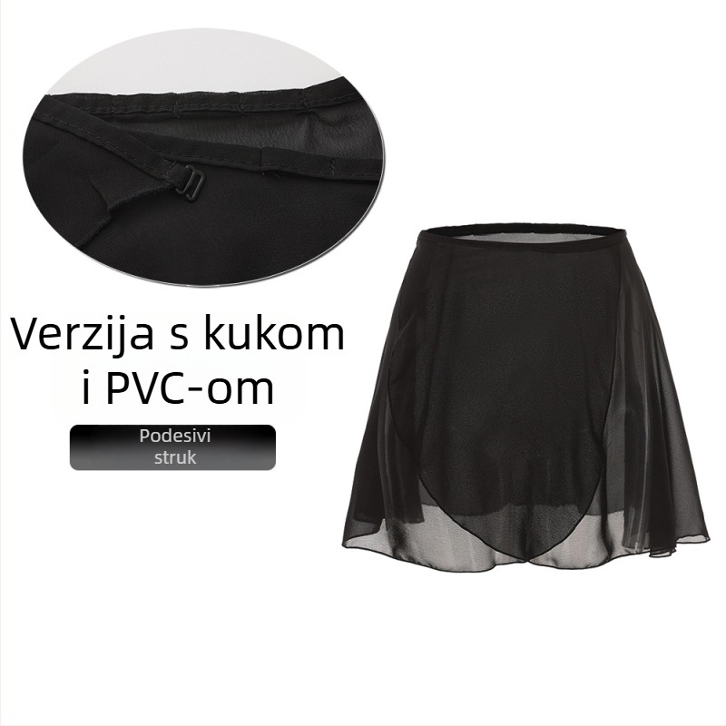 Baletna suknja za ples, s vezivanjem, 100% poliester, podstava poliester, odrasla žena, za sve sezone