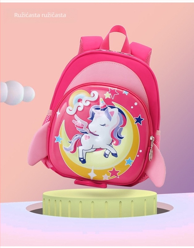 Dječji školski ruksak od Oxford materijala, prozračan, ultralak i olakšava teret, sladak dizajn s karikaturom, zakrivljene naramenice.