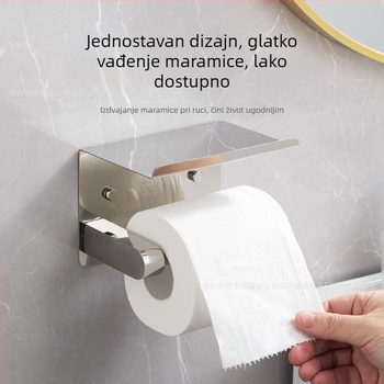 Držač papirnatih ručnika od nehrđajućeg čelika s poliranom površinom (Materijal: Nehrđajući čelik; Površina: Polirana; Certifikacija: Nema)