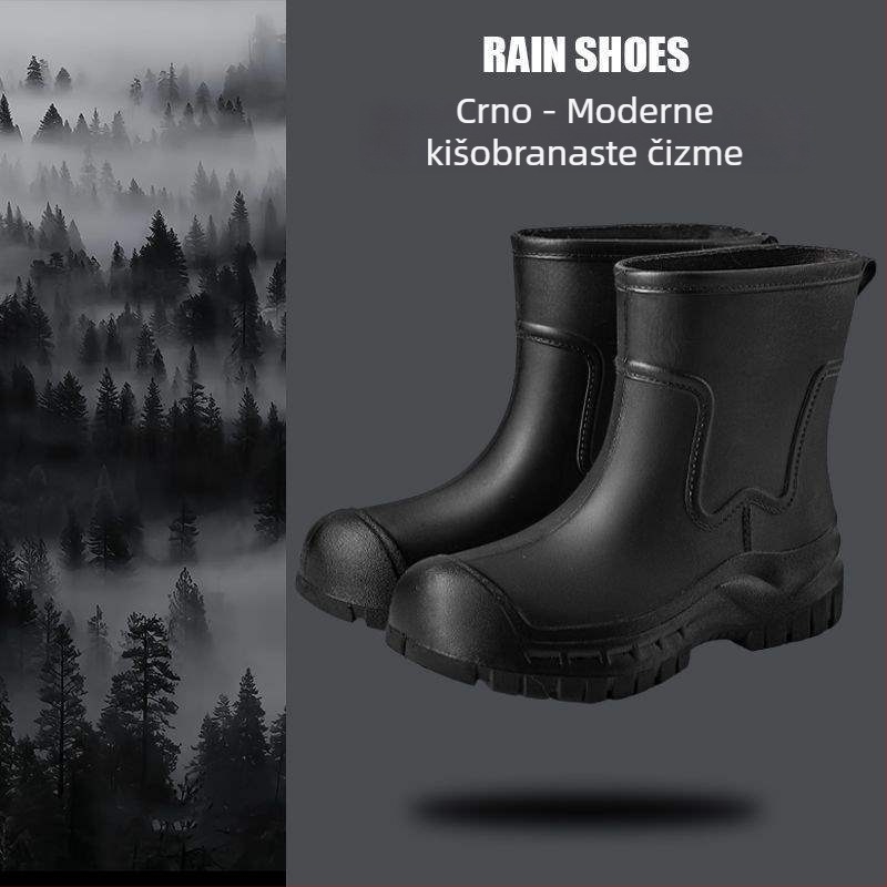Ženske čizme kišu do sredine potkoljenice, PVC gornji dio, vodootporne, otporne na habanje, protuklizne, jesen-zima