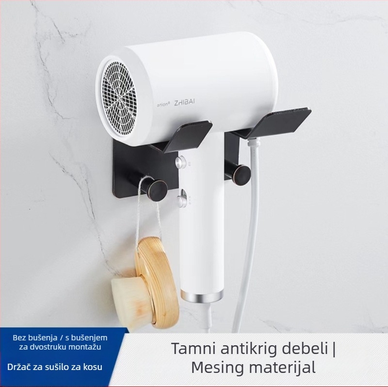 Set kupaonskih metalnih dodataka, bakar materijal, oksidacijski završetak, šestodjelni set Century Xin, uključuje držač za ručnike, držač za četkicu za zahod, držač za papir i policu za odlaganje