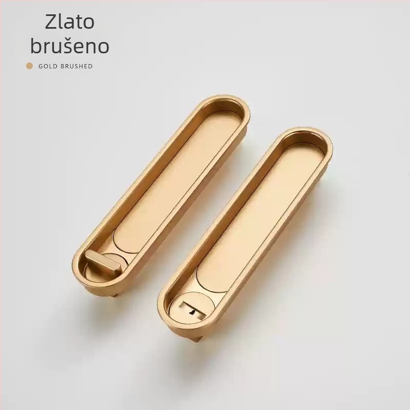 Ovalni zaključavač za karni/klizna vrata, mortise zaključavanje, cinkova legura, moderan minimalistički stil, pogodan za karne i klizna vrata u spavaćoj sobi, kuhinji i kupaonici, prilagodljivo procesiranje