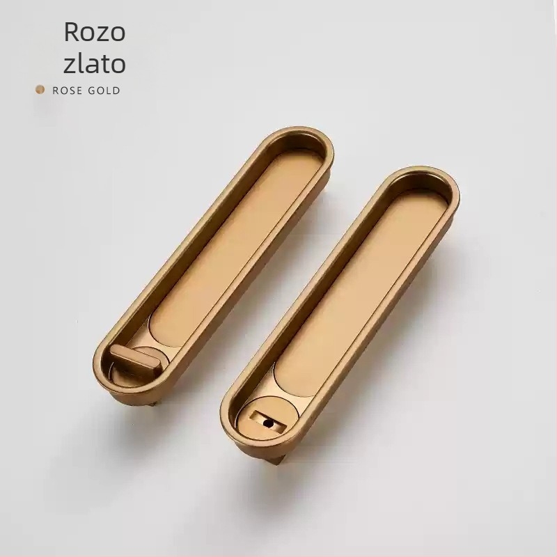 Ovalni zaključavač za karni/klizna vrata, mortise zaključavanje, cinkova legura, moderan minimalistički stil, pogodan za karne i klizna vrata u spavaćoj sobi, kuhinji i kupaonici, prilagodljivo procesiranje