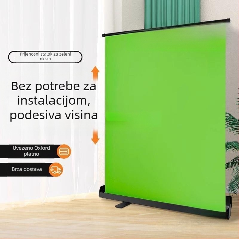 Chromakey zelena pozadina sa stalkom za live streaming i fotografiju