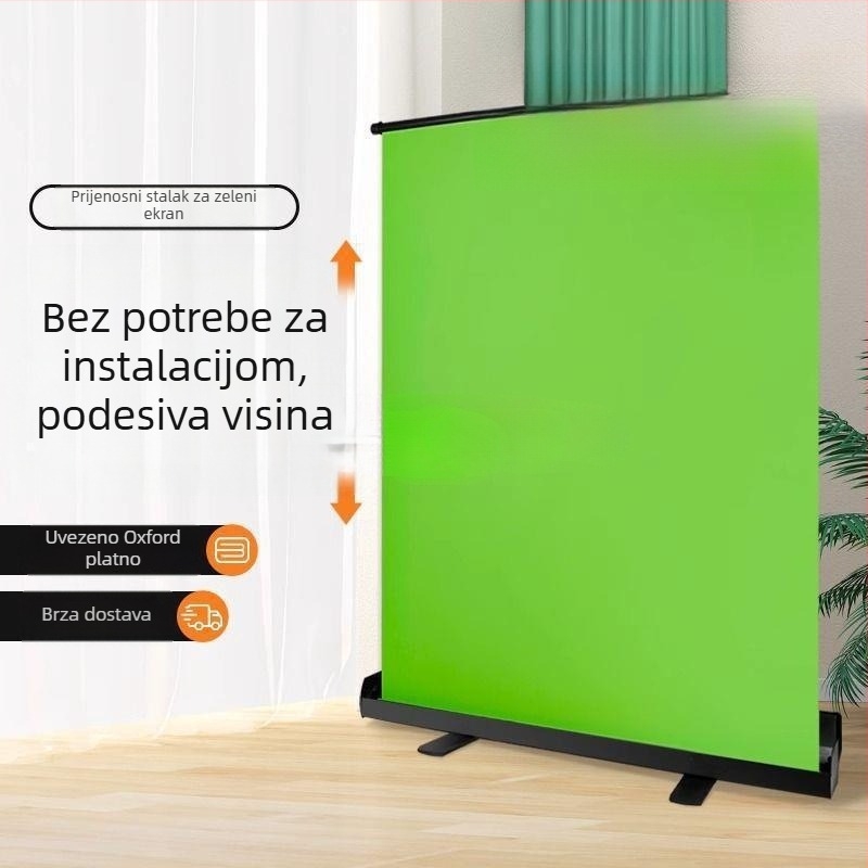 Chromakey zelena pozadina sa stalkom za live streaming i fotografiju