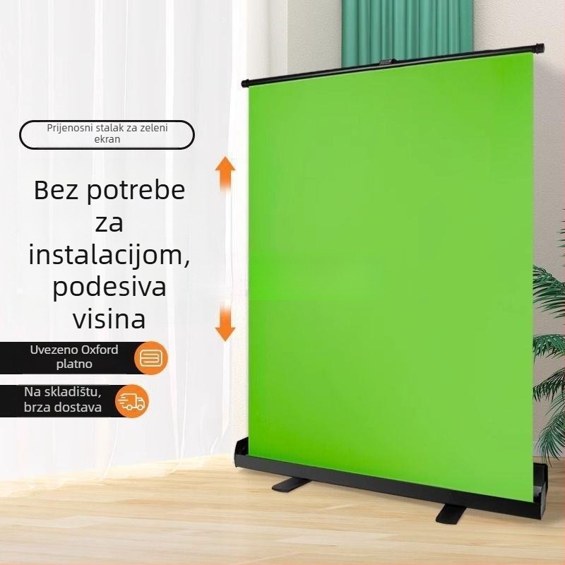 Chromakey zelena pozadina sa stalkom za live streaming i fotografiju