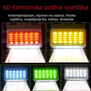 LED bočna svjetiljka za kamione, vodootporna, 8W, 12/24V, 6D poboljšani model