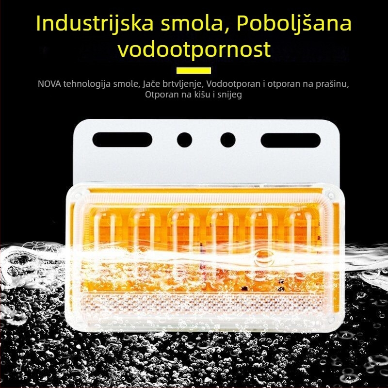 LED bočna svjetiljka za kamione, vodootporna, 8W, 12/24V, 6D poboljšani model