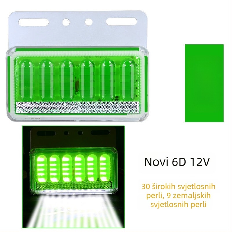 LED bočna svjetiljka za kamione, vodootporna, 8W, 12/24V, 6D poboljšani model