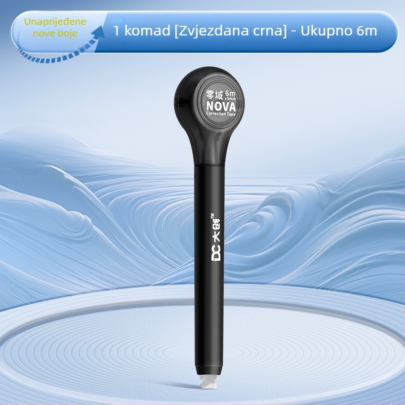 Ispravljačka ljepljiva traka u obliku olovke, velike kapacitete, tiho djelovanje, gumeni kućište