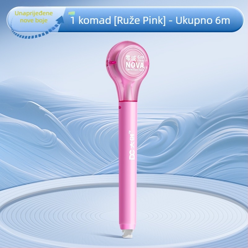 Ispravljačka ljepljiva traka u obliku olovke, velike kapacitete, tiho djelovanje, gumeni kućište