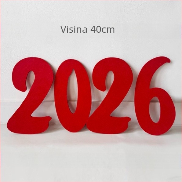 Fotografski rekviziti - ručno držana filc pločica s natpisima, novogodišnja tema, obiteljski portreti (Materijal: filc; Pakiranje: Opp bag; Brend: Other)