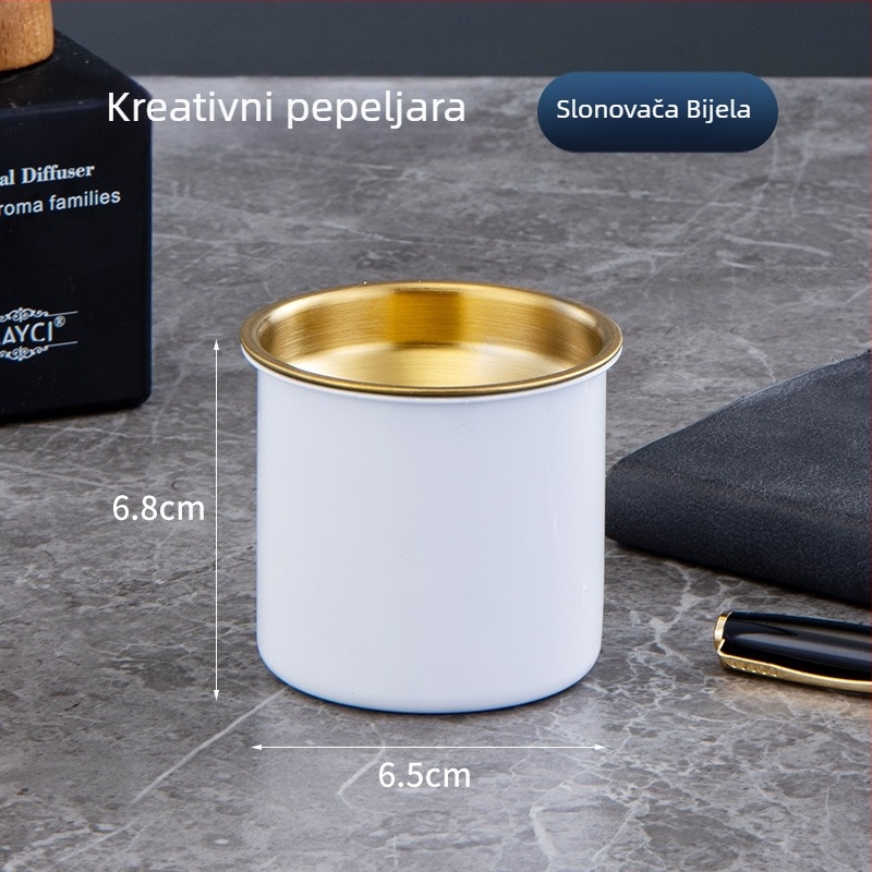 Pepeljara od nehrđajućeg čelika s kuželastim dizajnom, otporna na vjetar, ispis logotipa, mogućnost prilagodbe