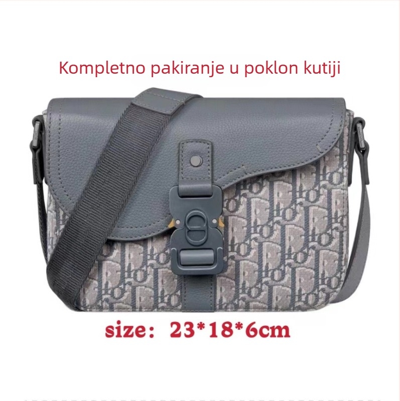 Muška ramena tašna u stilu sedla — platno, gradska moda, proljeće 2024, prozračna i otporna na habanje, svakodnevna upotreba