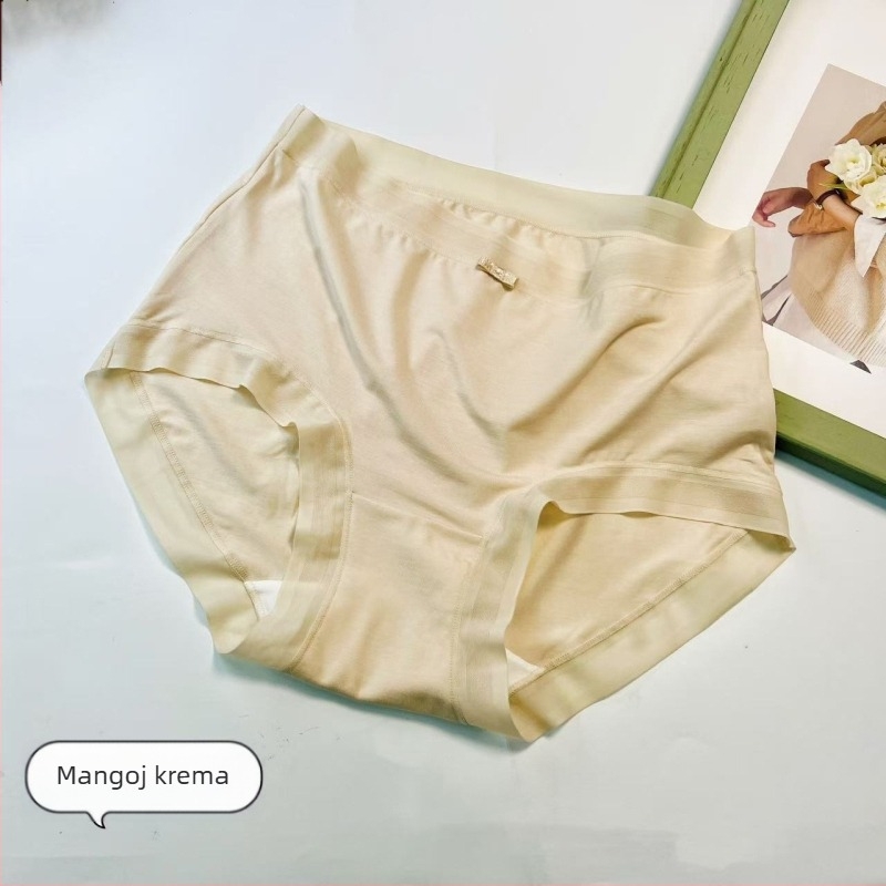 Ženske gaćice od ultra-fine modalnog mulberry sija; prozračne, antibakterijske; pleteni materijal; srednji pojas; podstava prepona 100% pamuk