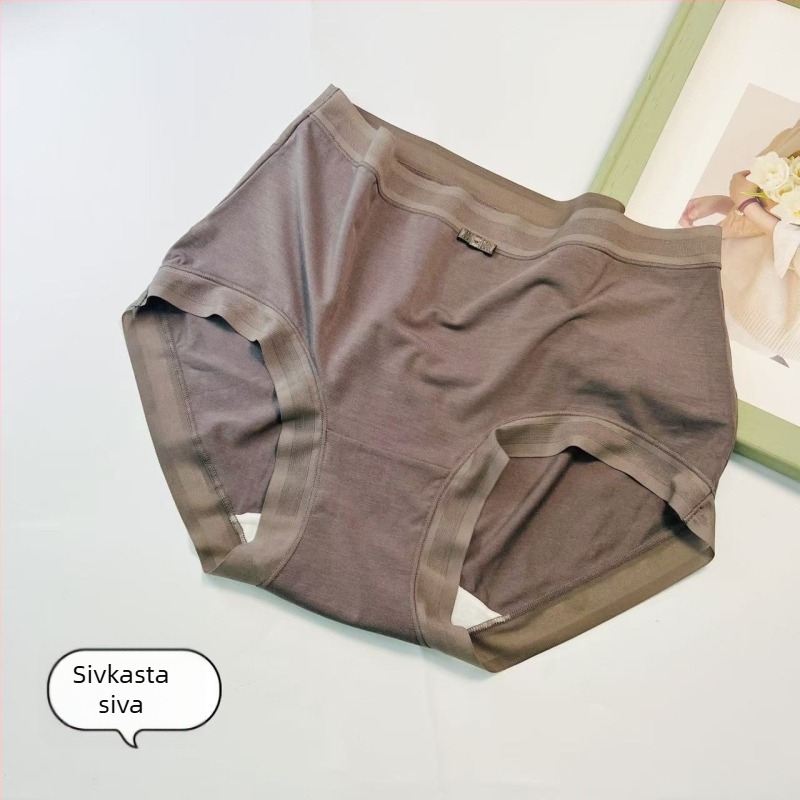 Ženske gaćice od ultra-fine modalnog mulberry sija; prozračne, antibakterijske; pleteni materijal; srednji pojas; podstava prepona 100% pamuk