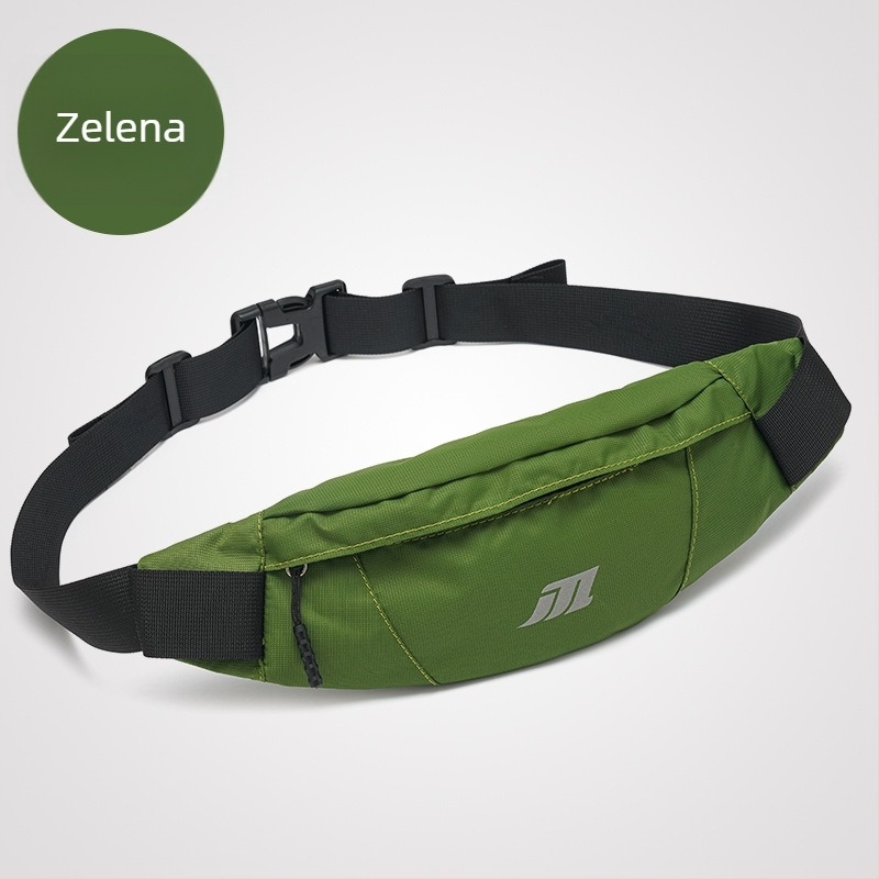 Vanjska crossbody torba za pojas s džepom za telefon, vodootporna, ultra lagana, otporna na habanje, noću reflektirajuća, Oxford materijal