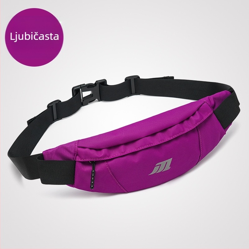 Vanjska crossbody torba za pojas s džepom za telefon, vodootporna, ultra lagana, otporna na habanje, noću reflektirajuća, Oxford materijal