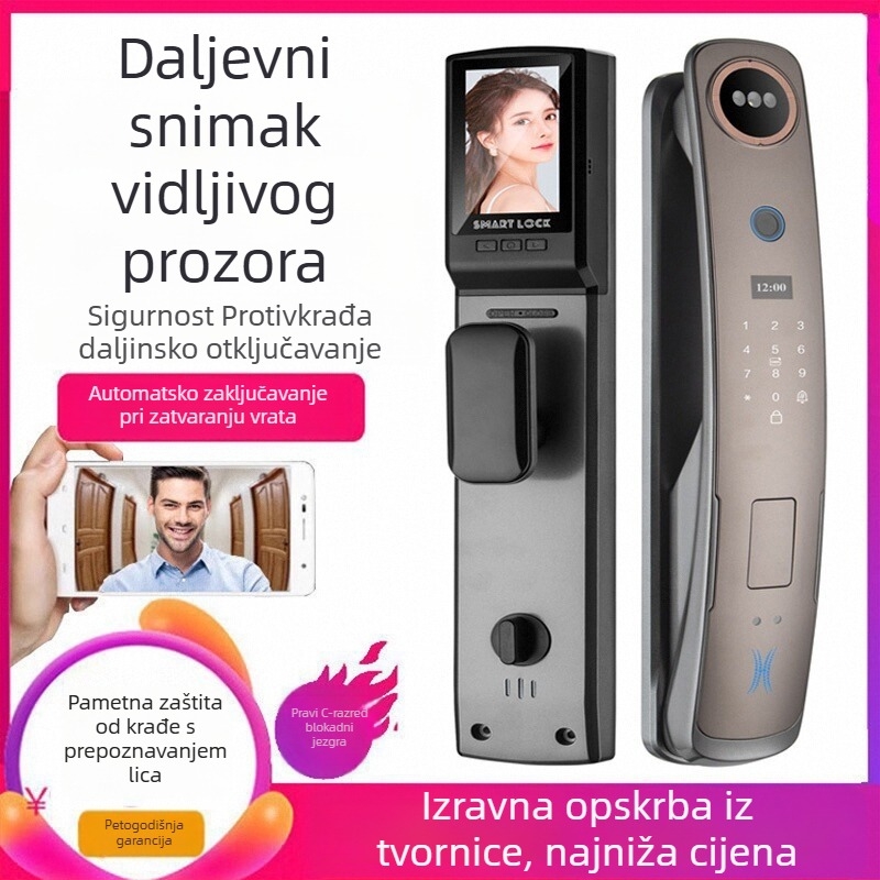 Pametna brava za vrata s prepoznavanjem lica i otiskom prsta, model Q1, marka General Zhai
