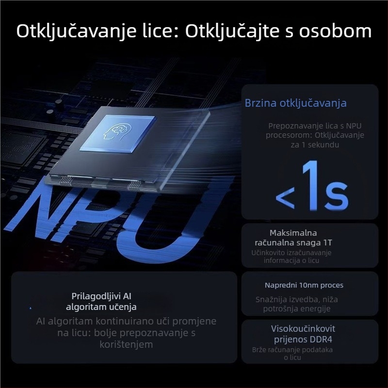 Pametna brava za vrata s prepoznavanjem lica i otiskom prsta, model Q1, marka General Zhai