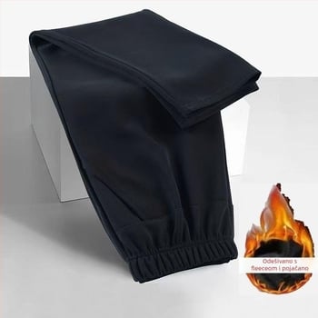 Ženske Capri hlače, visoki pojas, opuštena silueta, ravni kroj, poliester tkanina (90-95% poliestera)