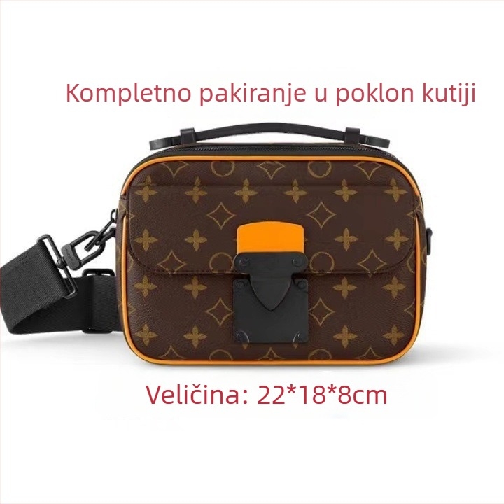 Muška PVC crossbody torba, vodootporna, proširiva, unisex stil, uzorak slova, podstava platna
