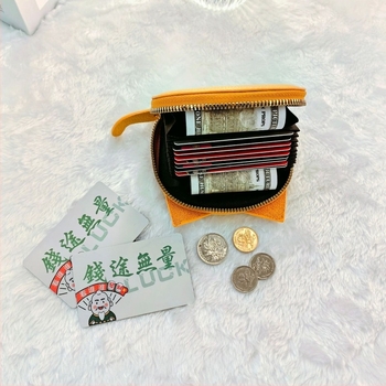 Kožni novčanik za kartice i novčiće, mačji uzorak, 1 preklop, svjež i sladak stil