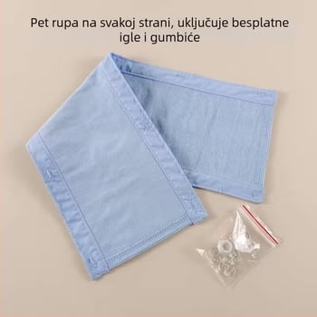 Lažni ovratnik za jaknu: dvostrani, odvojivi, otporni na prljavštinu, poliesterski (Nezavisno pakiranje; odrasli; proljeće 2024)