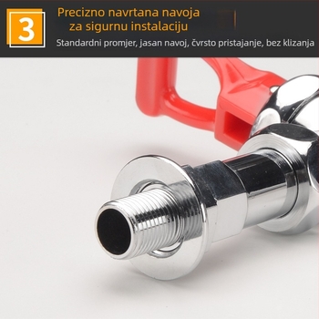 Električni bojler ventil — bakrena konstrukcija, potpuno bakreni jezgreni ventil, radna temperatura 0–100 °C, nazivni tlak 0,5 MPa, SASO certifikat