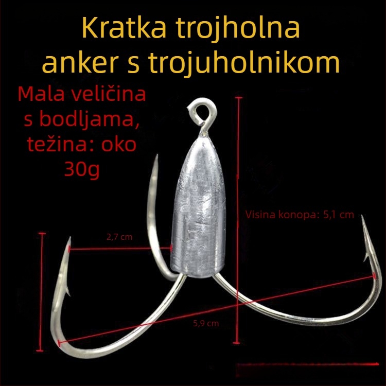 Kuka za ribolov s olovom i bodljama — Integrity Hook; porijeklo Wuhu, Anhui; pakiranje 1000 kom; mjesto ribolova: rijeka; tip kuka: anchor fish