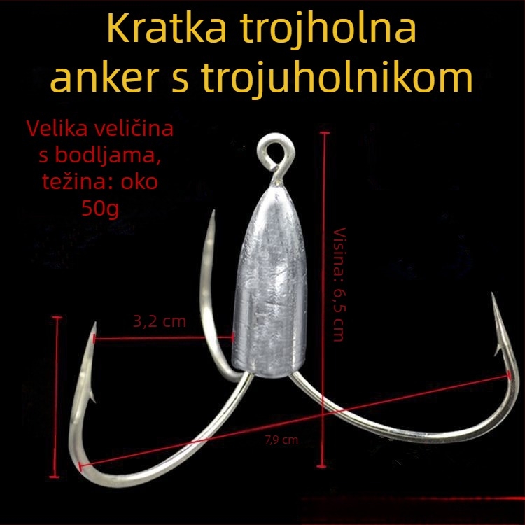 Kuka za ribolov s olovom i bodljama — Integrity Hook; porijeklo Wuhu, Anhui; pakiranje 1000 kom; mjesto ribolova: rijeka; tip kuka: anchor fish